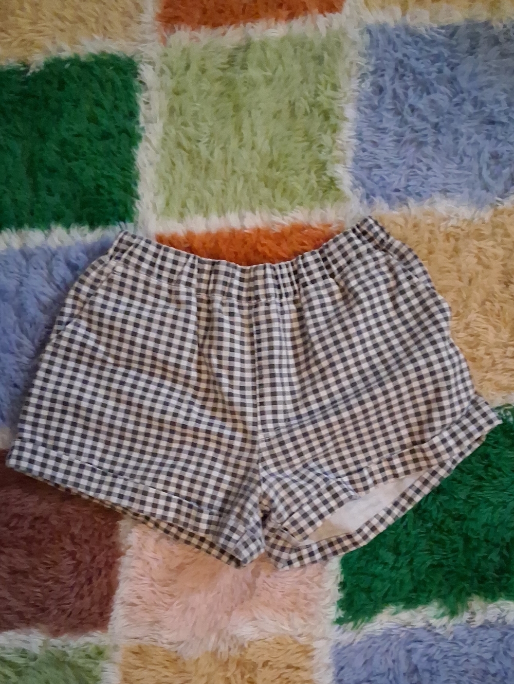 Forever 21 Black and White Gingham High Waist Shorts